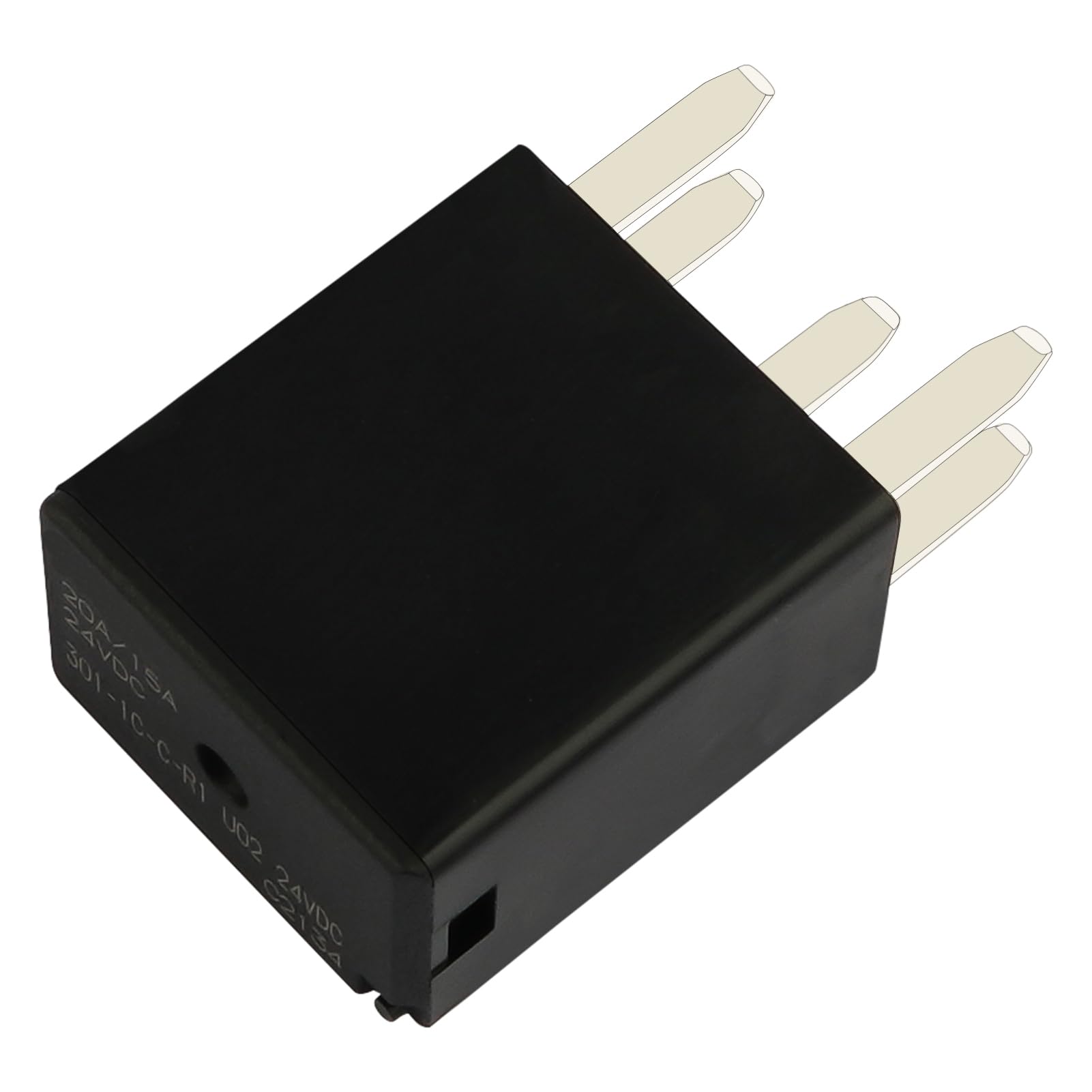 Confezione da 2 relè automobilistico 301-1C-C-R1 U02 24VDC 5 pin 35A SPDT