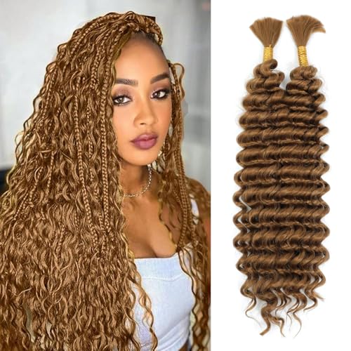 Human Braiding Hair Mix Synthetic Boho Hair for...