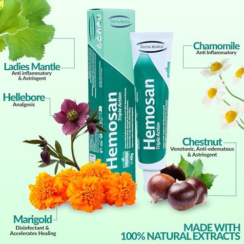  Derma Medico Hemosan 40g Pflanzliche Hämorrhoiden Salbe Juckreiz und Brennen entbindet
| Derma Medico Hemosan Triple Ac