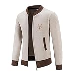 Mylldey Mens Casual Full Zip Cardigan Sweaters Cable Knit Jacket Sweater Men, US Size