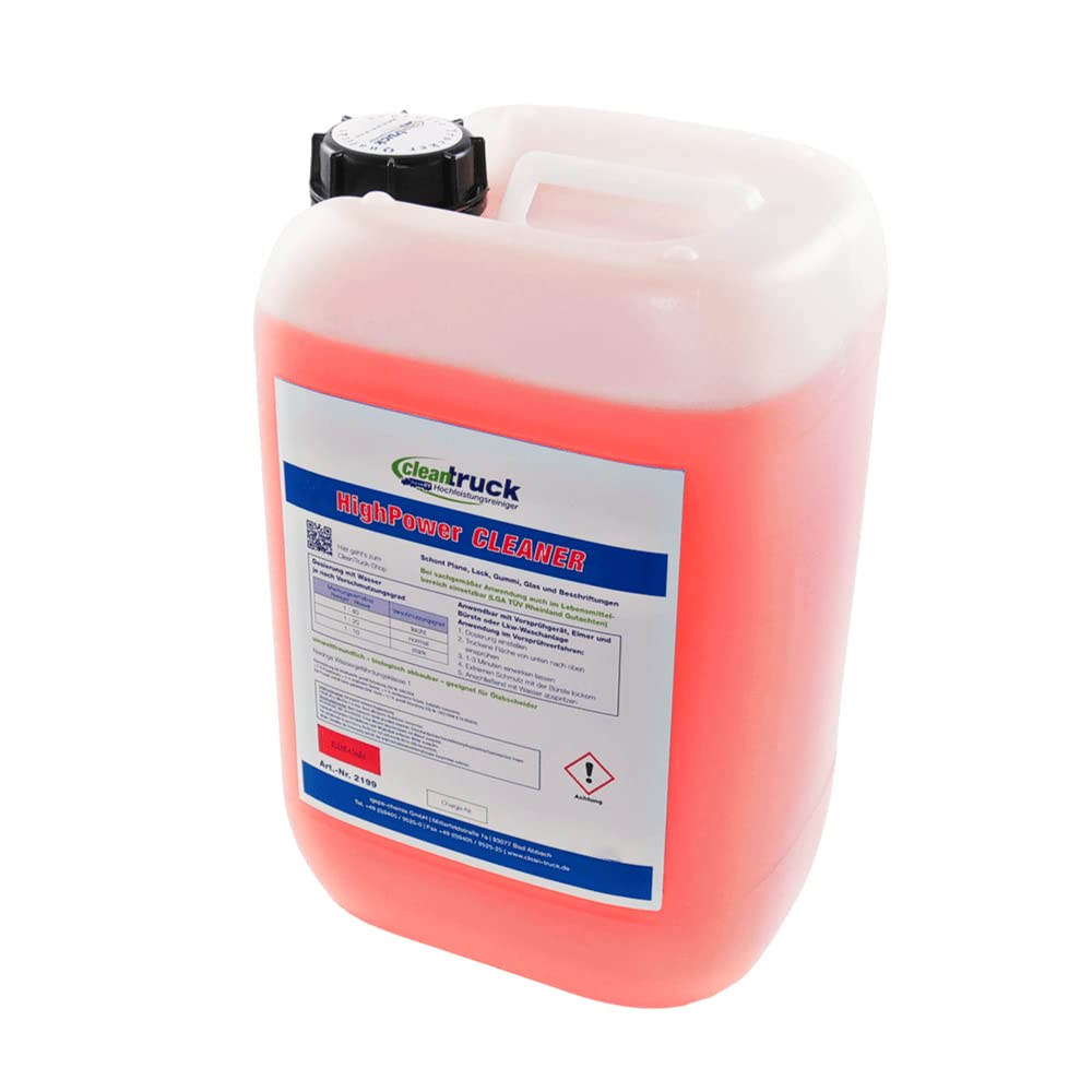 cleantruck Limpiador concentrado para camiones de 5 kg – Limpiador profesional para camiones fuerte contra aceite, grasa e insectos, hace brillar tu camión, hasta 5 lavados de camiones