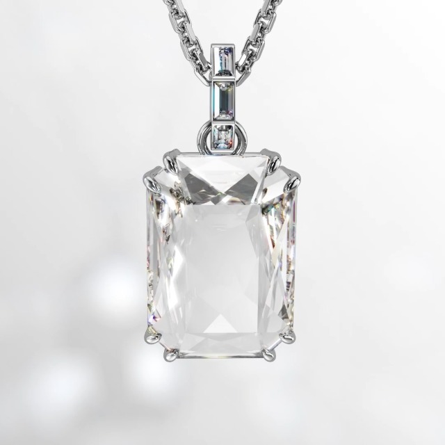 Amazon.com: Swarovski Millenia pendant, Octagon cut, White