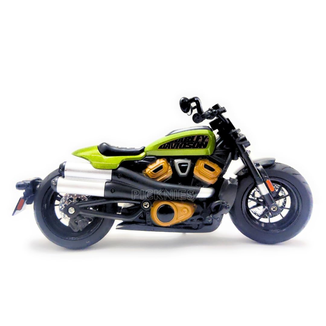 PICKNIES Die Cast Metal Motorcycle Toy with Light & Sound for Kids