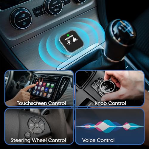 Image of Sounce Wireless 2-in-1 Apple CarPlay & Android Auto Adapter: Convert Wired to Wireless with Zero Latency Connection, Mini Design, Universal Compatibility for 1000+ Cars USB-C & Type-C Black and Silver