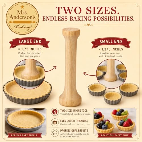 Pasta de repostería de doble cara de madera rodillo pequeño de 15,2 cm 6