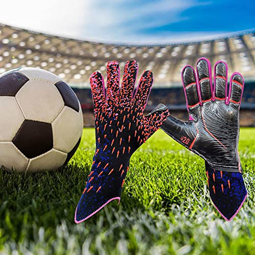 KFGISD, Guantes de fútbol for niños con Agarre Fuerte en Las Palmas, Color Rosa,Guantes de Portero(Pink,7)