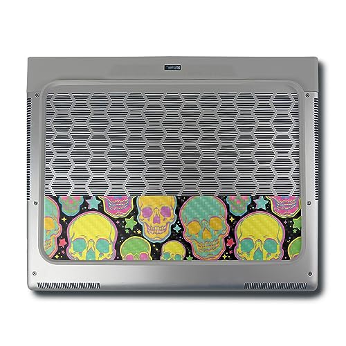 Image of MightySkins Carbon Fiber Skin Compatible with Alienware X16 R1 (2023) Full Wrap Kit - Candy Skulls | Protective, Durable Textured Carbon Fiber Finish | Easy to Apply & Change Styles | Made in The USA
