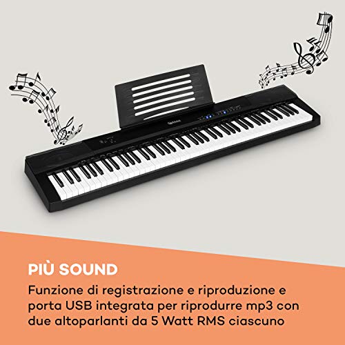 Schubert Preludio Keyboard – Clavier avec 88 touches, Pédale de sustain, 140 sons, 16 morceaux de démonstration, Port… - Les Beatles, Paul McCartney, John Lennon, RIngo Starr, George Harrison Schubert Preludio Keyboard - Clavier avec 88 touches, Pédale de sustain, 140 sons, 16 morceaux de démonstration, Port… – Image 8