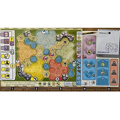 Capstone Games FS5101 Ark Nova: Zoo Map Pack 1 - Game Accessory Pack thumb #2