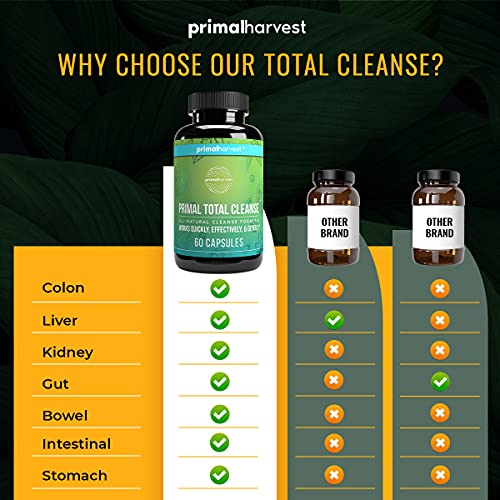 Primal Harvest Full Body Detox Cleanse, Primal Total Cleanse Works as Colon Cleanse, Liver Cleanse, Kidney Cleanse, Gut Cleanse, Bowel Cleanse, Intestinal Cleanse, & Stomach Cleanse, 60 Detox Pills - Image 6