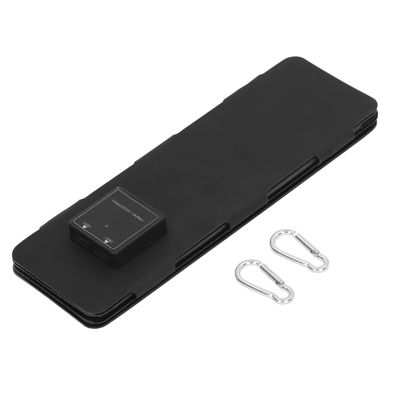 Foldable Solar Panel Charger, 0?2.5A Reliable Performance Portable Solar Charger Space Saving 5V IPX6 for Outdoor (Black)