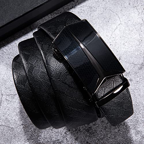 Image of Dubulle Men's Ratchet Belt Gold /Black /Red /Green /Blue /White Automatic Buckle Business Casual Belt Gift - Adjustable Fit