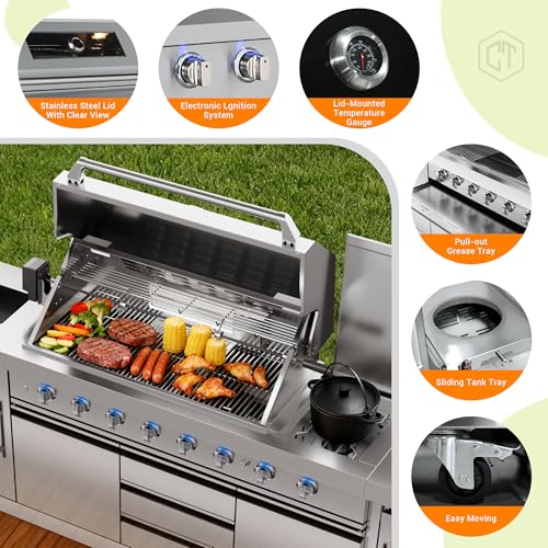 Luxury Outdoor Kitchen Grill Island