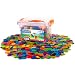 Creative Kids Flakes - 1400 Piece Interlocking Plastic Disc Set for Safe, Fun, Creative Building - Educational STEM Construction Toy for Boys & Girls - Non Toxic - Ages 3 and Up