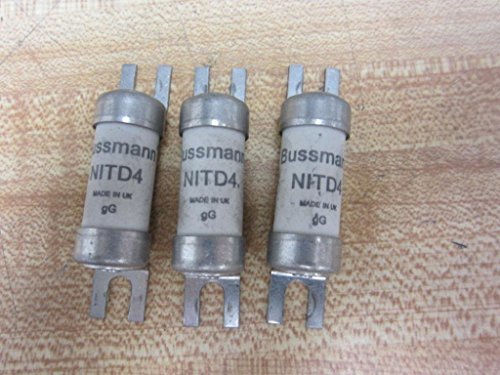 Bussmann Nitd4 fusible original conforme norme BS88.2 : 1988 en lot de 3 unités