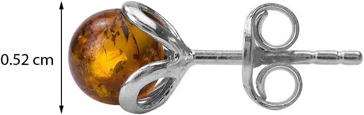 Ian and Valeri Co. Amber Sterling Silver Small Stud Earrings
