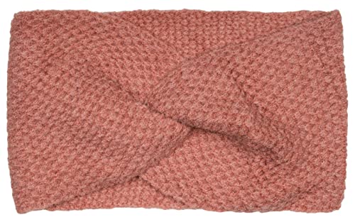 styleBREAKER Ladies Knitted Headband with Waffle Pattern and Twist Knot, Warm Winter Hairband, Headband 04026060, Colour:Old Rose
