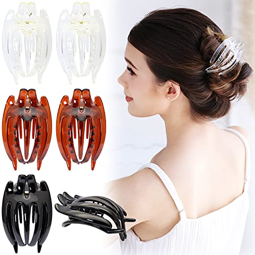 6 Pz/set Nero Geometrico Cuore Stella Fermaglio Per Capelli BB Forcine - Foto 2