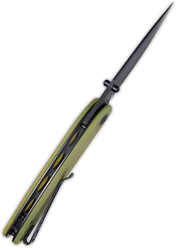 Miniatura 4 de KUBEY Momentum KU344F - Cuchillo de bolsillo de transporte diario, hoja de punto de caída de 3.43 pulgadas, asas G10 con pernos de pulgar dobles y