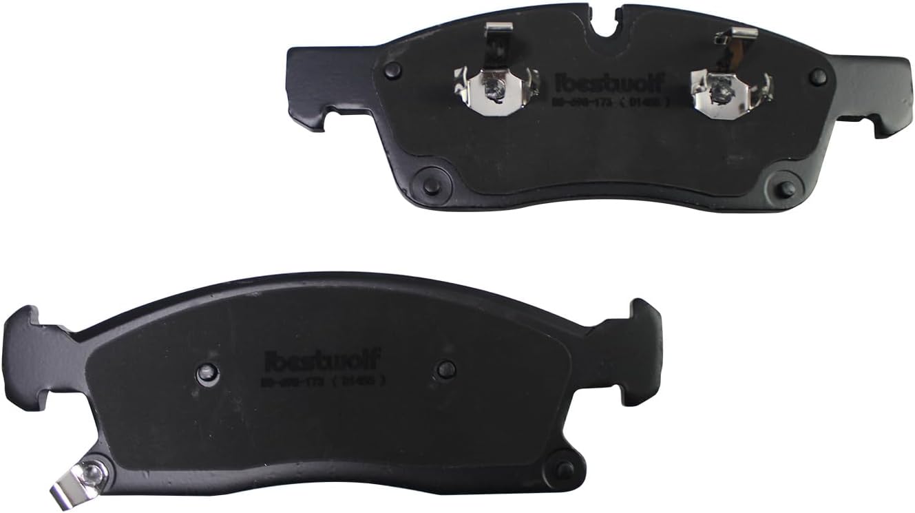 Front and Rear Ceramic Brake Pads for 2011-2020 Dodge Durango for 2011 2012-2018 Jeep Grand Cherokee, Disc Brake Pad Replacement P-1455 P-1498
