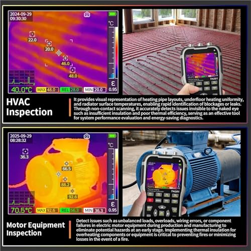 Thermal Camera TH201 3.2inch Thermal Imaging Camera with Macro Lens 2CH Oscilloscope 20000 Counts Digital Multimeter Signal Source 4in1 Handheld miniatura 6