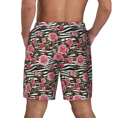 Pantalones cortos de baño para hombre con estampado de cebra 7
