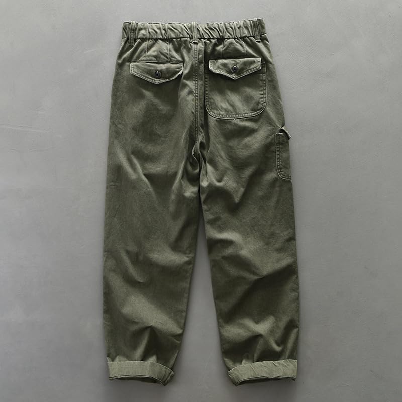 Pantalon décontracté rétro d'automne en textile respirant et coupe droite décontractée