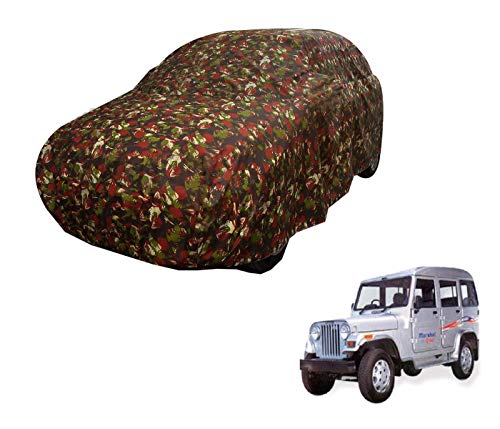 Image of Auto Hub Car Cover Compatible with Marshal with Weather Proof, Triple Stitched, Marshal Car Cover Jungle Look