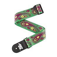 A perfect gift idea for any Joe Satriani fan Unique "Paisley" artwork designed by Joe Satriani Adjustable from 35" to 59.5" long 50mm wide polyester Available in 3 color-ways