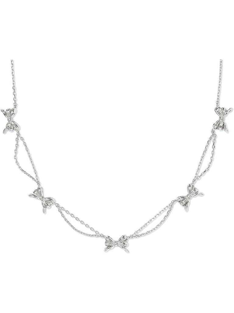 Silver Kendra Scott Bow Strand Necklace