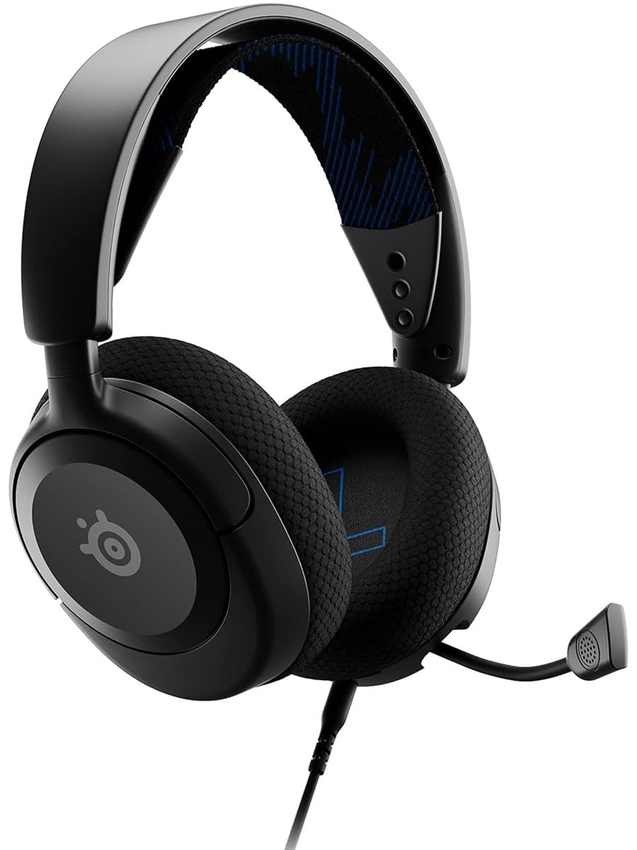 SteelSeries Arctis Nova 1P - Gaming Headset für PS5 PS4 PC Xbox Switch - 3,5mm Klinke - schwarz - Hi-Fi-Treiber - 360° Surround-Sound - Memory Foam-Ohrpolster - Mikrofon mit Geräuschunterdrückung