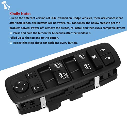 image for Partschoice Master Power Window Switch Front Left Driver Side 9+3 Pron