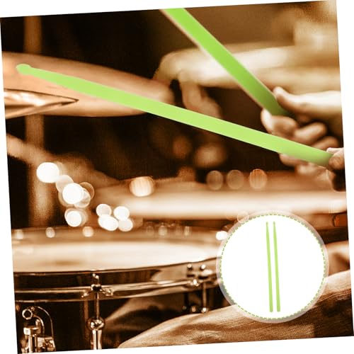 Baquetas Totority luminosas con LED verde fluorescente, 2 piezas, para bandas de marcha y kits acústicos, agarre cómodo que alivia la fatiga de las manos, ideal para principiantes y jóvenes bateristas miniatura 7