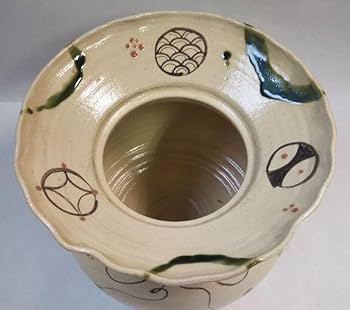 最終特価 茶道具 水指 弥七田織部 砂金袋 宝尽絵 川本了生 新品　織部 Amazon.co.jp: 茶道具 水指 弥七田織部 砂金袋 宝尽絵 川本了生 新