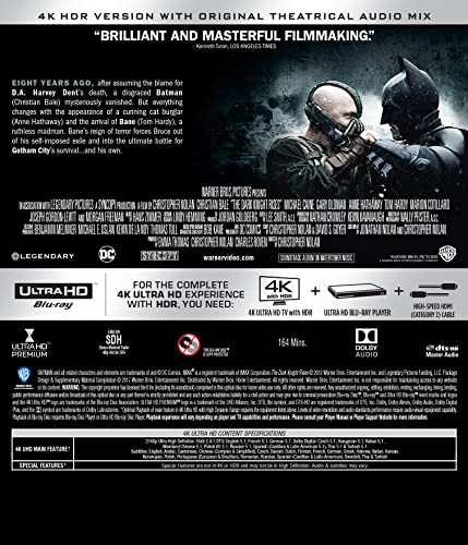 Image of The Dark Knight Rises - A Christopher Nolan Film (4K UHD) (1-Disc)
