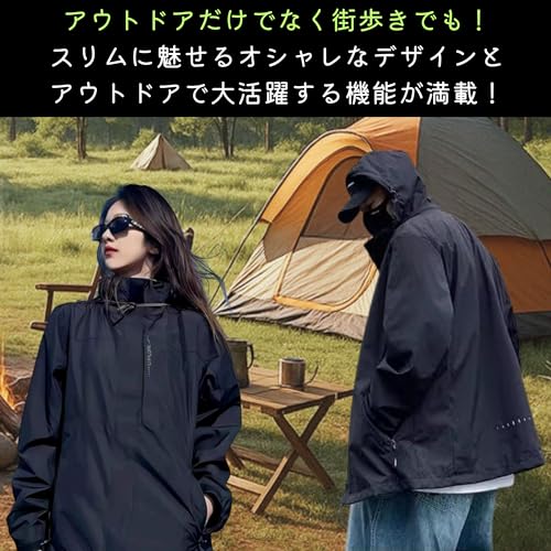 APAGAI アウトドアウインドブレーカー 4XL ホワイトベージュ