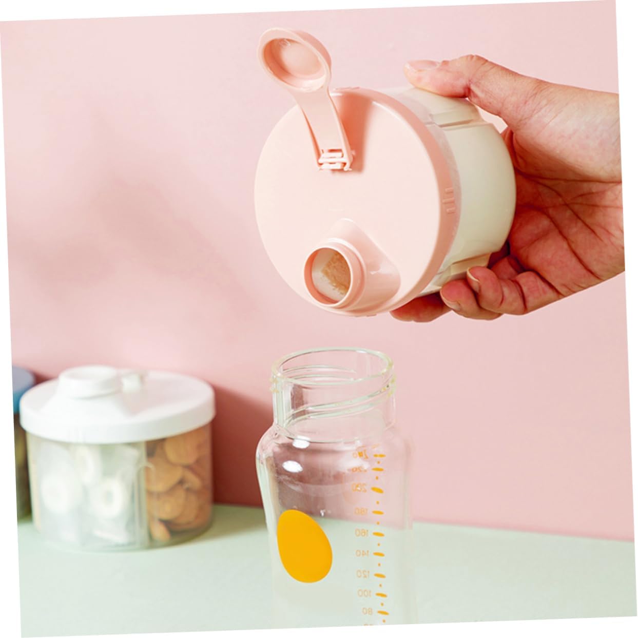 Toddmomy 2pcs Food Storage Container Milk Powder Dispenser Formula Dispenser for Travel