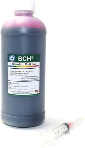 BCH Tinta de recarga magenta a granel estándar 16.9 fl oz (16.9 oz) para impresoras HP