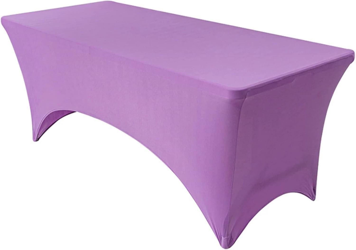 KIJyfgTR Spandex Rectangular Tablecloth, Designed For Weddings And Birthdays, Fitted Style(Purple,6FT 183x76cm)