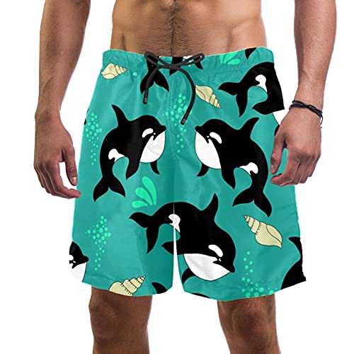Short de bain homme avec doublure en maille confortable, maillot dauphin grande taille L-4XL
