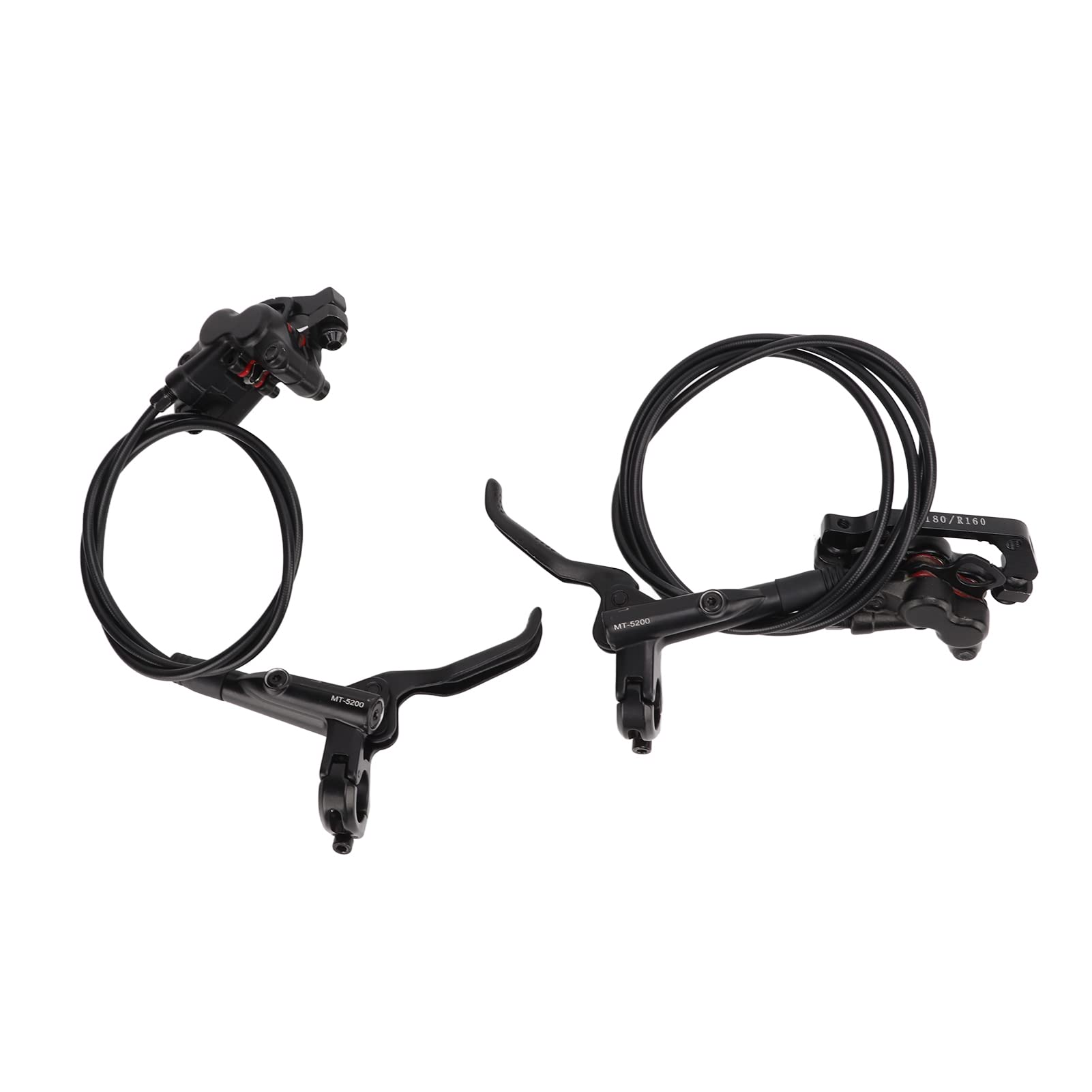 Kit de freins à disque hydrauliques pour VTT, étriers à 4 pistons avant et arrière, durites de 785 mm à l’avant et de 1490 mm à l’arrière, plaquettes entièrement métalliques pour