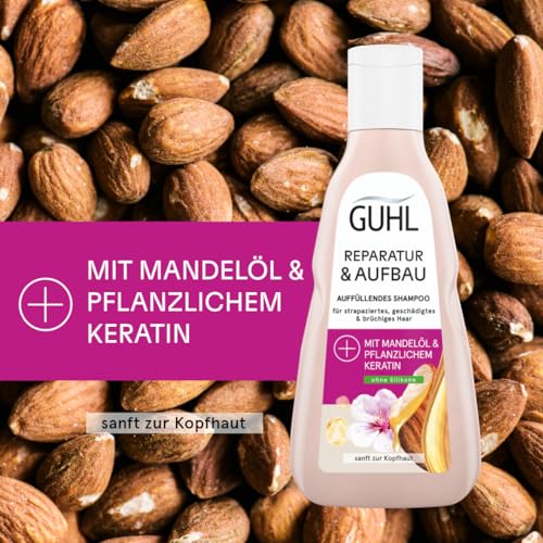 Guhl Tiefen Aufbau Shampoo - Inhalt: 250 ml - Reparatur für geschädigtes Haar - Haartyp: vielseitig strapaziert, geschädigt - Regeneriert die Haarfaser – Dermatologisch bestätigt