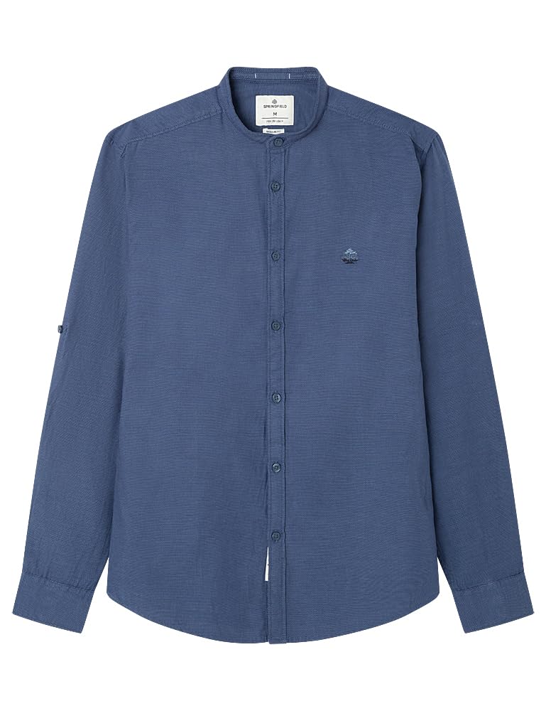 Springfield L/S Trevi Mao Collar Shirt Shirt Hombre