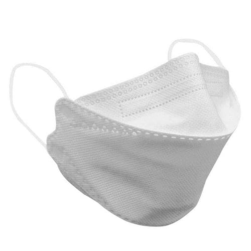 Máscaras KN95 3D KF94 Branca - Embalada INDIVIDUALMENTE - Kit de 10, 20, 30, 40, 50, 100 Unidades -