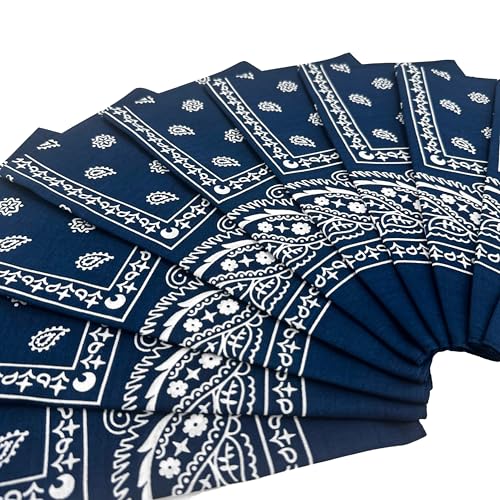 Image of Vamqor 100% Cotton 10 Pack Fine Bandanas