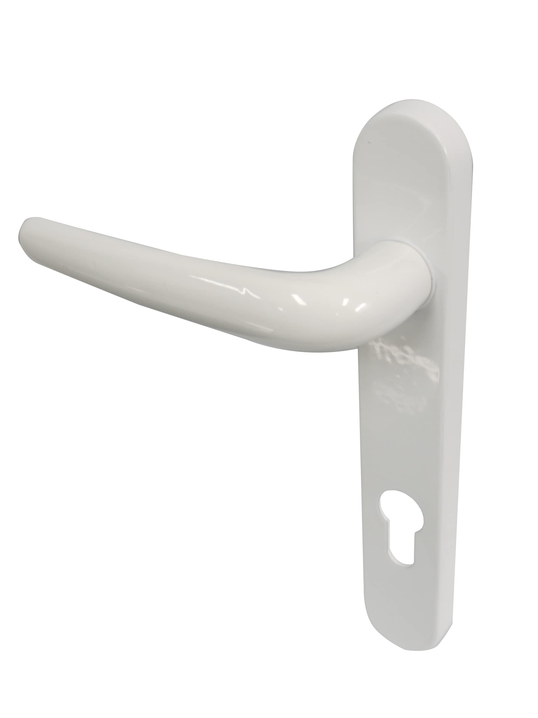 Uap White 219Mm Short Backplate Aluminium Signature Door Handle In 5 Year Guarantee