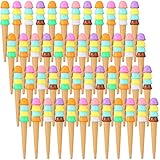 Yexiya 48 Pack Ice Cream Pen Assorted Color Cute Pens for Cone Novelty Cute Ink Summer Ice Cream Cone Writing for School Office Supplies Birthday Party(Novelty Style)
