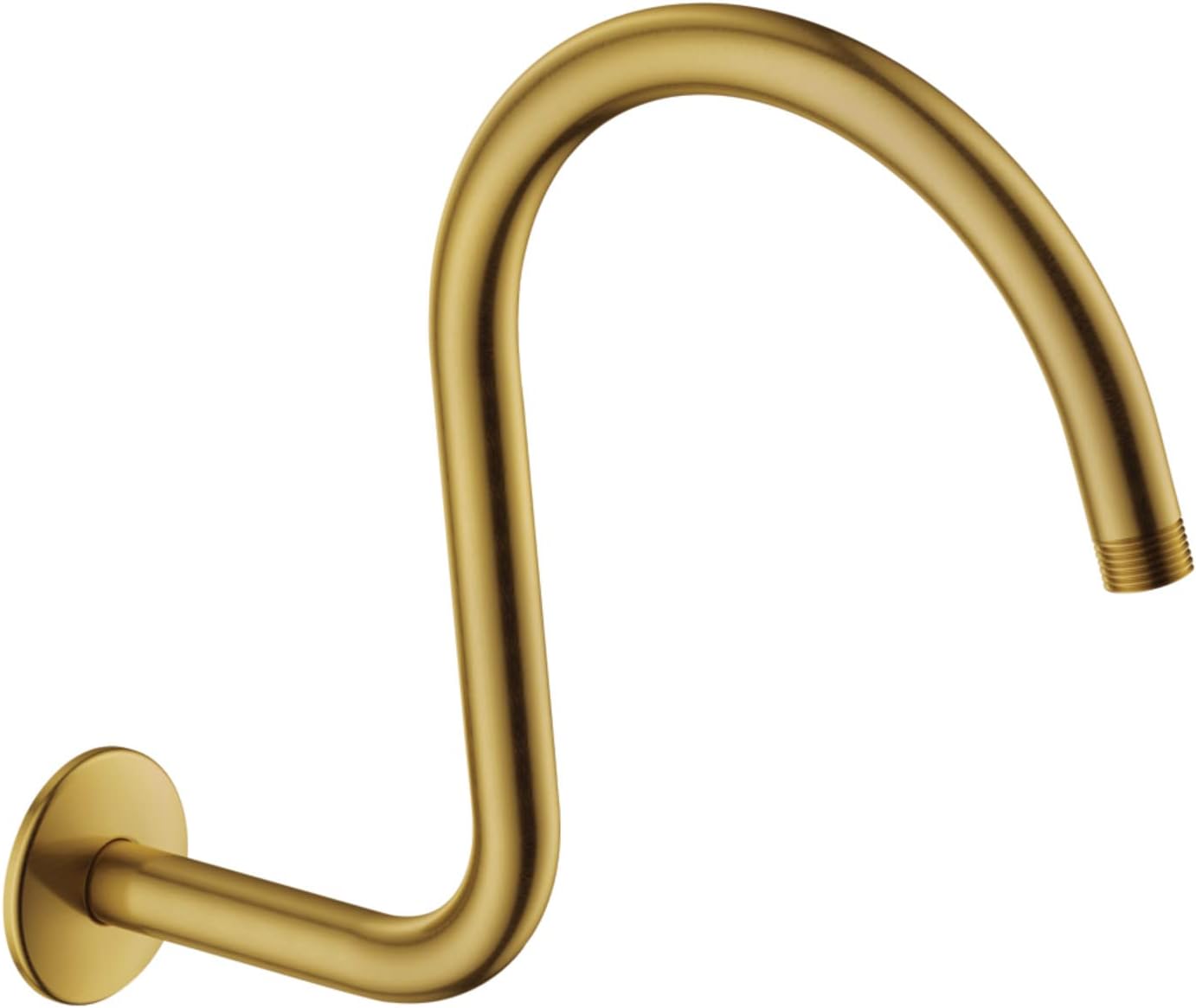 Kingston K114C7 14" Shower Arm with Round Flange, Brushed Brass