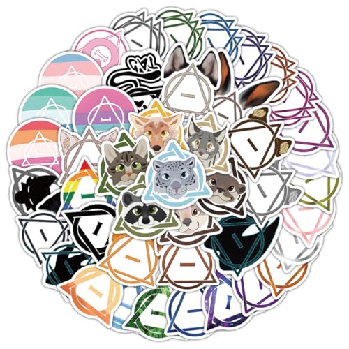 EIH1 50 Therian Sticker, Pegatina meme, Pegatina de ordenador, Pegatinas divertidas, Para botellas de agua, Portátiles, Equipaje, Bicicletas