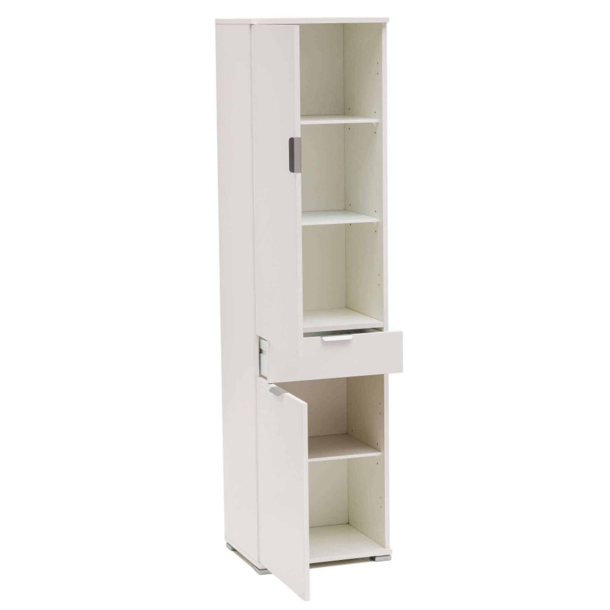 Armadio 2 Ante con cassetto Centrale in nobilitato bilaminato Linea Classic - Gray